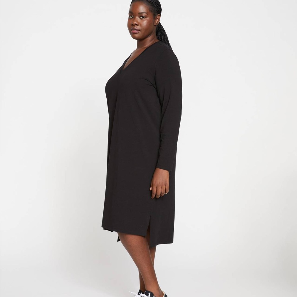 NWT - Universal Standard Long Sleeve Tesino Black Dress 3XL (34W -36W)